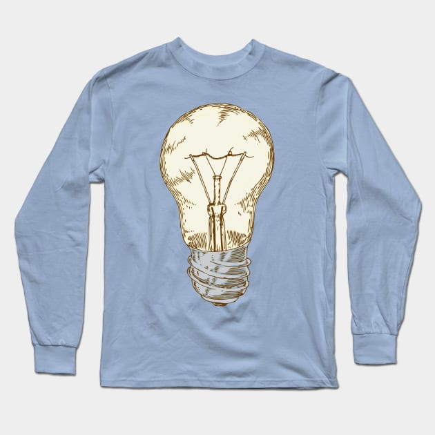 Light Bulb Long Sleeve T-Shirt by deepfuze